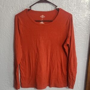 St. John's Bay Terracotta Long Sleeve Top